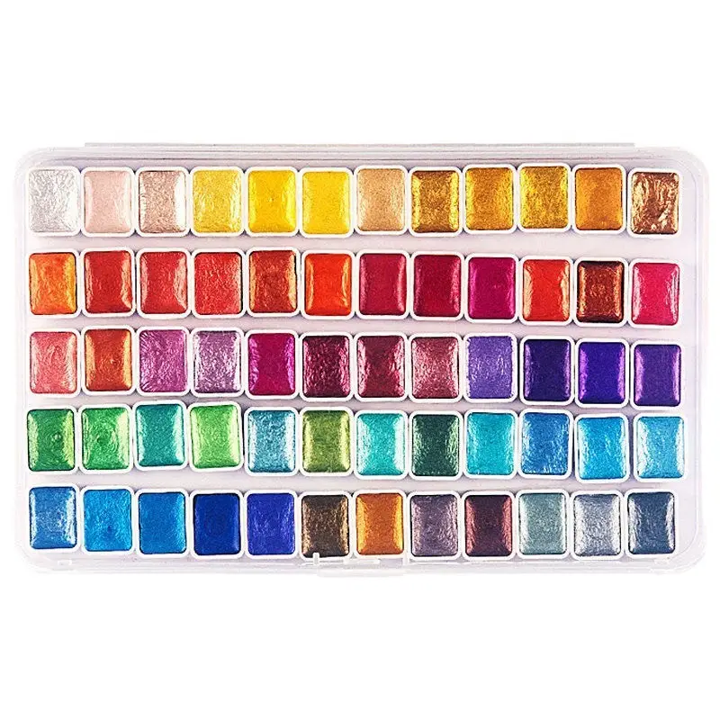 Pearl watercolor paint 20 colors Dunhuang golden art painting manicure special ancient style thangka sub-package solid watercolor