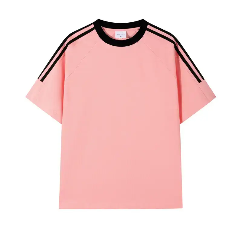 Men Cotton Three Bar T-Shirt Navy Blue 250g - Image 4