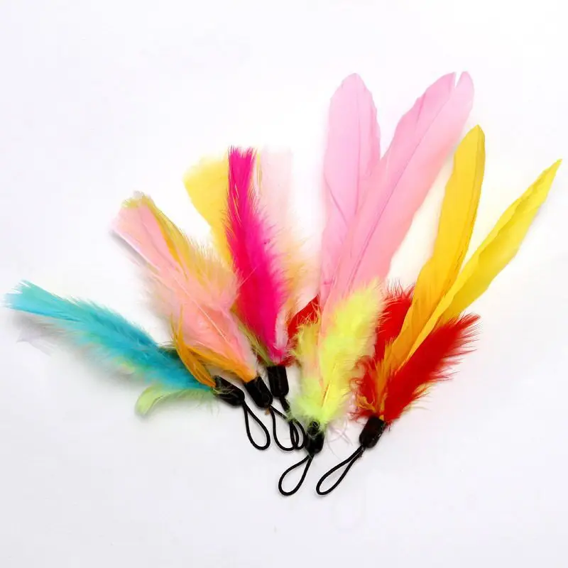 Cat Toy funny cat stick long steel wire not easy to fold cat feather funny cat stick with Bell training cat self-Hi pet toy — feature 4