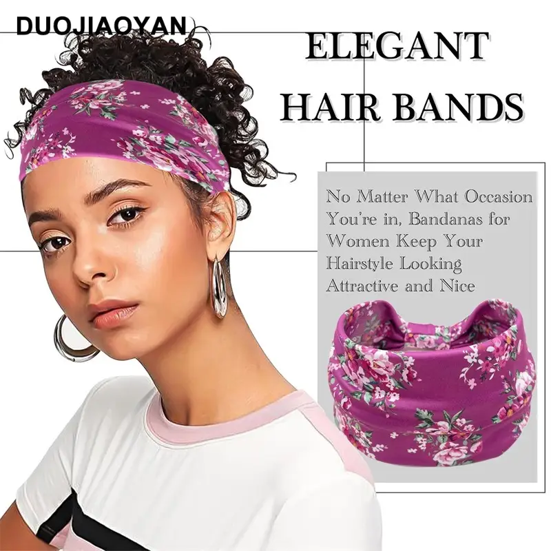 Printed Floral Hair Bands for Women Multi Color - Image 17