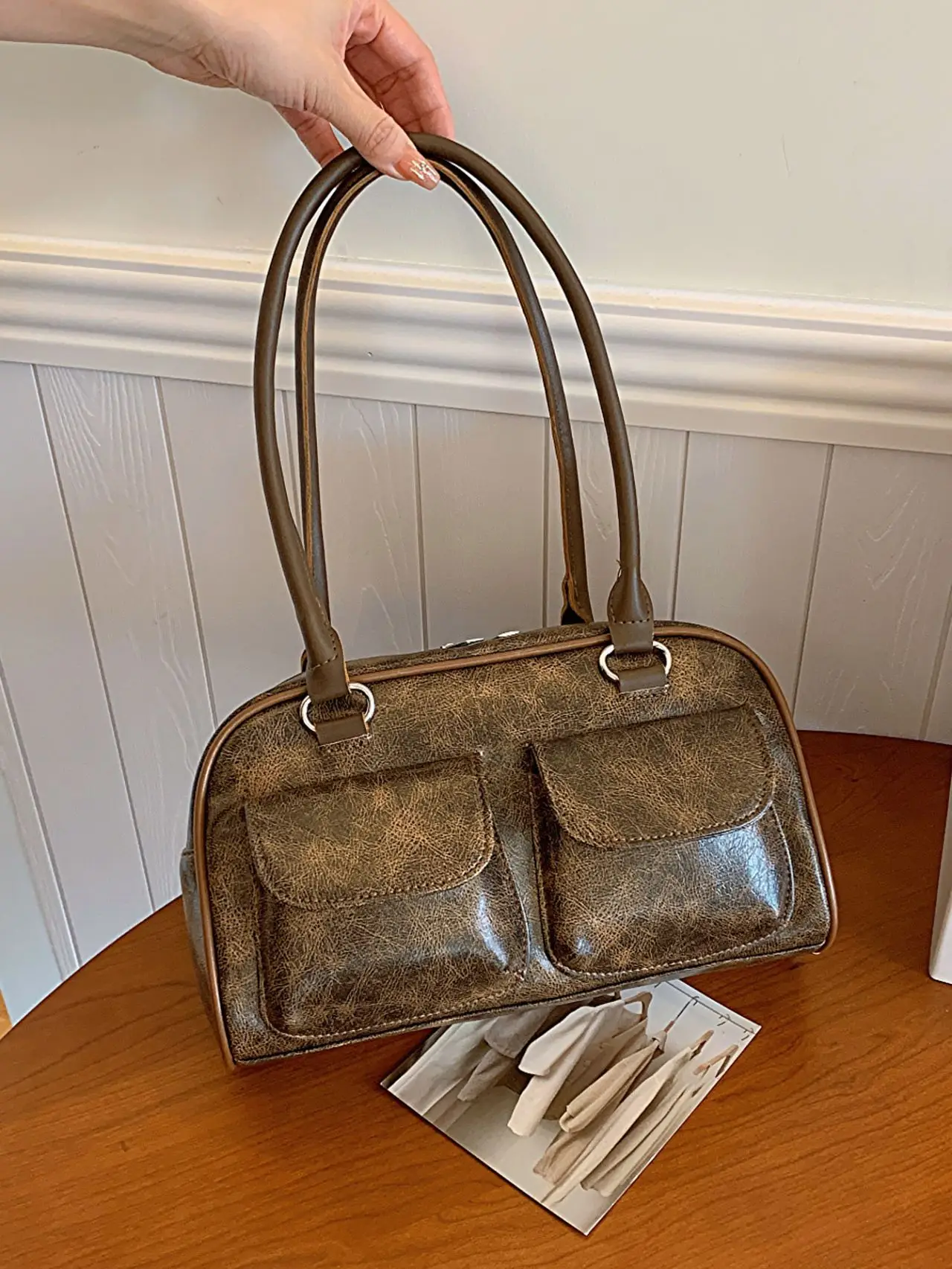 Retro Brown Shoulder Bag for Women 2024 - Image 4