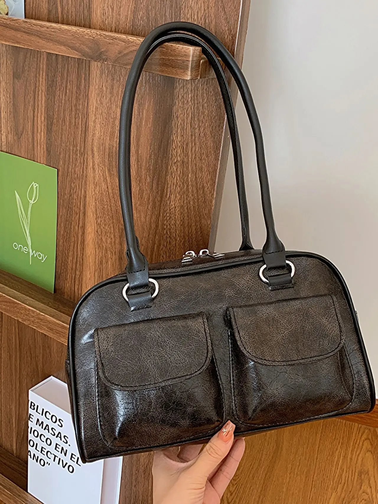 Retro Brown Shoulder Bag for Women 2024 - Image 5