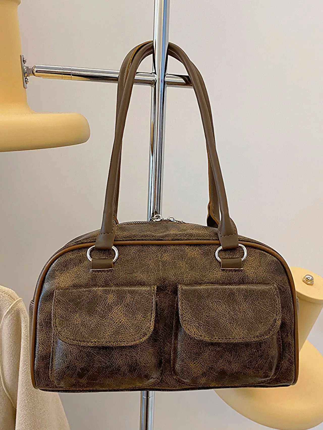 Retro Brown Shoulder Bag for Women 2024 - Image 6