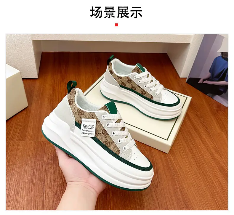 Women Grey Croc Lace Sneakers Thick White Sole — feature 36