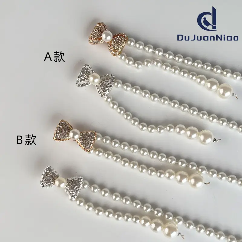 Women's Korean Pearl Waist Chain Belt with Rhinestone Butterfly - Image 6