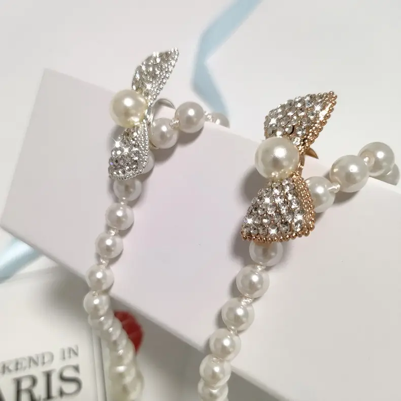 Women's Korean Pearl Waist Chain Belt with Rhinestone Butterfly — feature 16