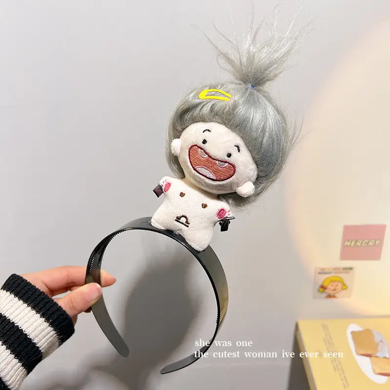 Cute Doll Headband with Red Hair Pony - Image 10