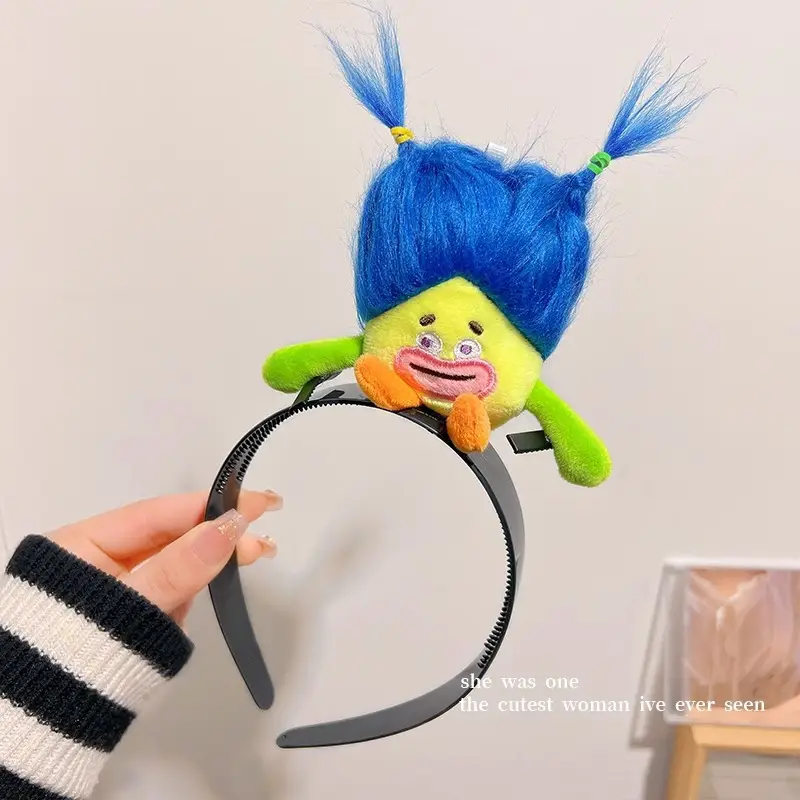 Cute Doll Headband with Red Hair Pony - Image 4