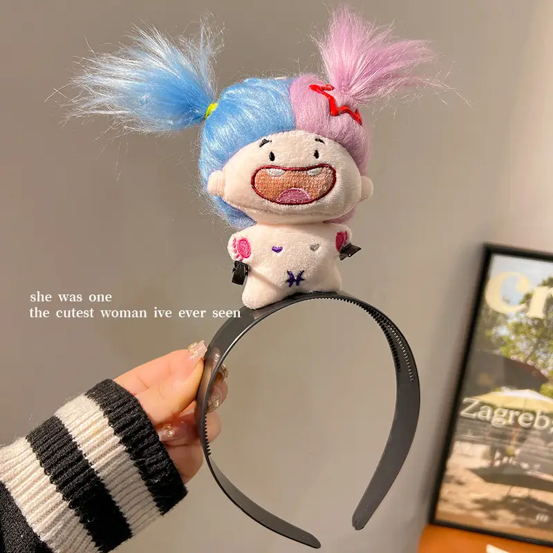 Cute Doll Headband with Red Hair Pony - Image 8