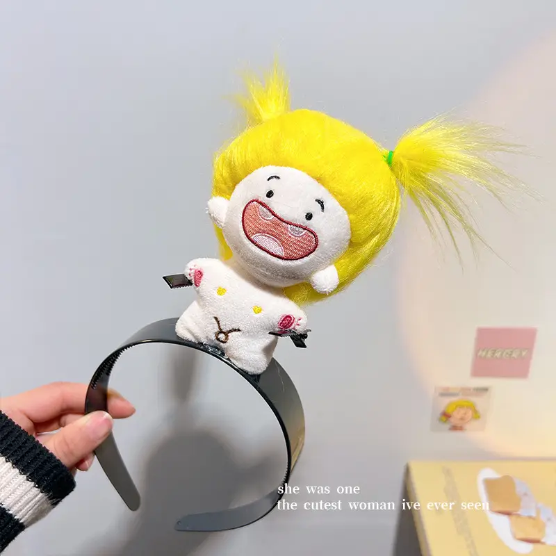 Cute Doll Headband with Red Hair Pony - Image 9