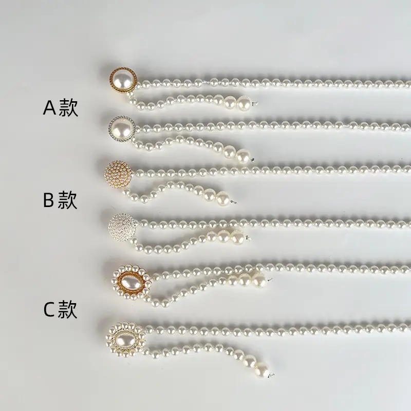 Korean Pearl Waist Belt for Women White Gold