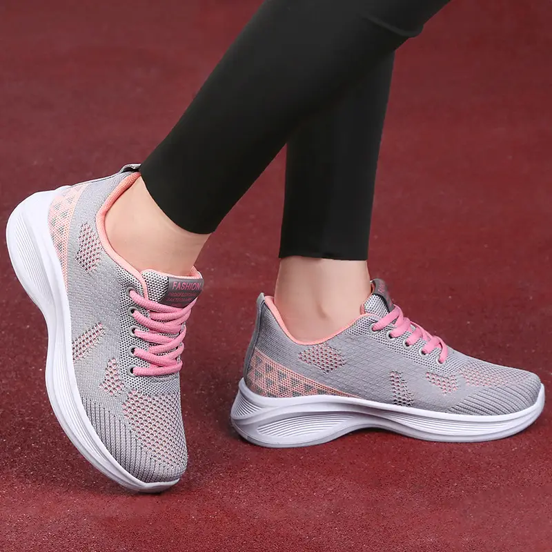Spring and Autumn 2025 New Flying Weave Sports Shoes Women's Comfortable Running Shoes Lightweight Soft Sole Casual Mesh Shoes Dropshipping - Image 6