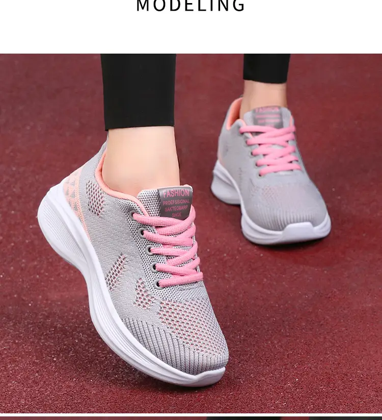 Spring and Autumn 2025 New Flying Weave Sports Shoes Women's Comfortable Running Shoes Lightweight Soft Sole Casual Mesh Shoes Dropshipping — feature 15