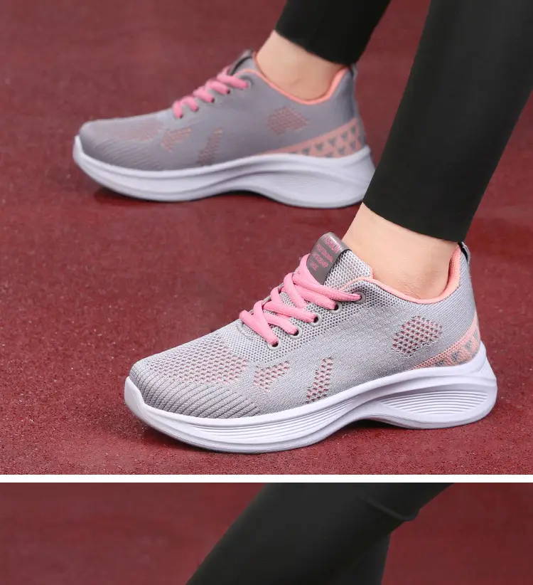 Spring and Autumn 2025 New Flying Weave Sports Shoes Women's Comfortable Running Shoes Lightweight Soft Sole Casual Mesh Shoes Dropshipping — feature 16
