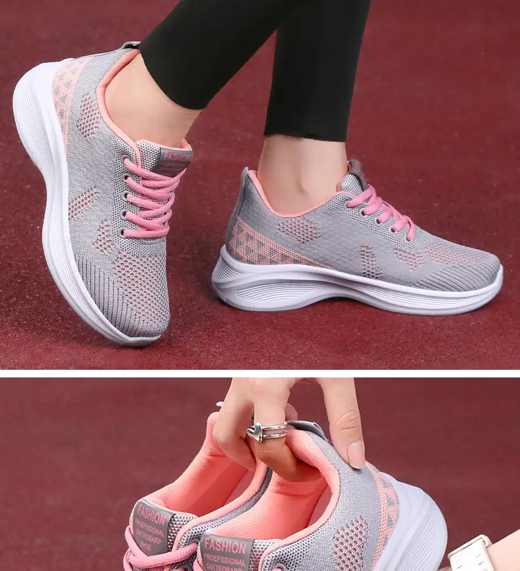 Spring and Autumn 2025 New Flying Weave Sports Shoes Women's Comfortable Running Shoes Lightweight Soft Sole Casual Mesh Shoes Dropshipping — feature 17