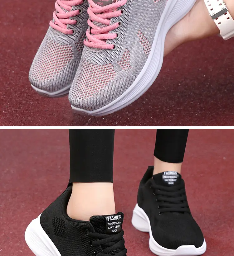 Spring and Autumn 2025 New Flying Weave Sports Shoes Women's Comfortable Running Shoes Lightweight Soft Sole Casual Mesh Shoes Dropshipping — feature 18