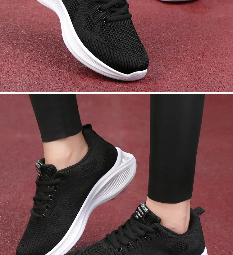 Spring and Autumn 2025 New Flying Weave Sports Shoes Women's Comfortable Running Shoes Lightweight Soft Sole Casual Mesh Shoes Dropshipping — feature 19