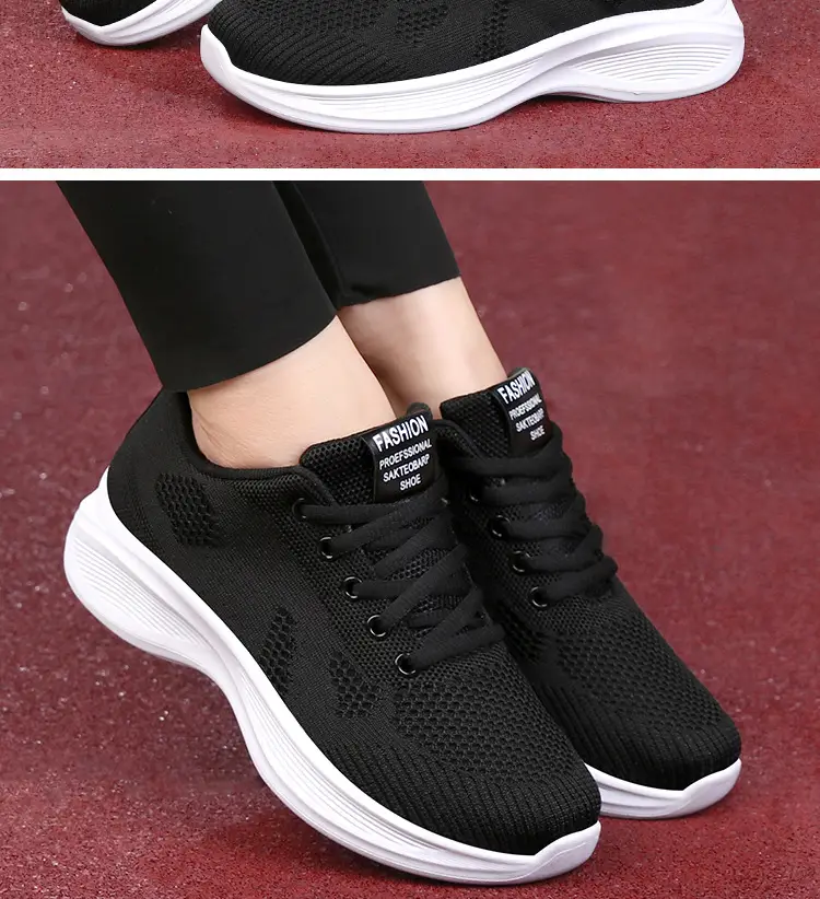 Spring and Autumn 2025 New Flying Weave Sports Shoes Women's Comfortable Running Shoes Lightweight Soft Sole Casual Mesh Shoes Dropshipping — feature 20