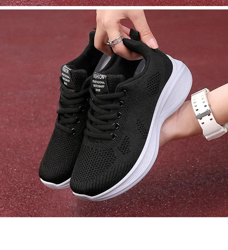 Spring and Autumn 2025 New Flying Weave Sports Shoes Women's Comfortable Running Shoes Lightweight Soft Sole Casual Mesh Shoes Dropshipping — feature 21