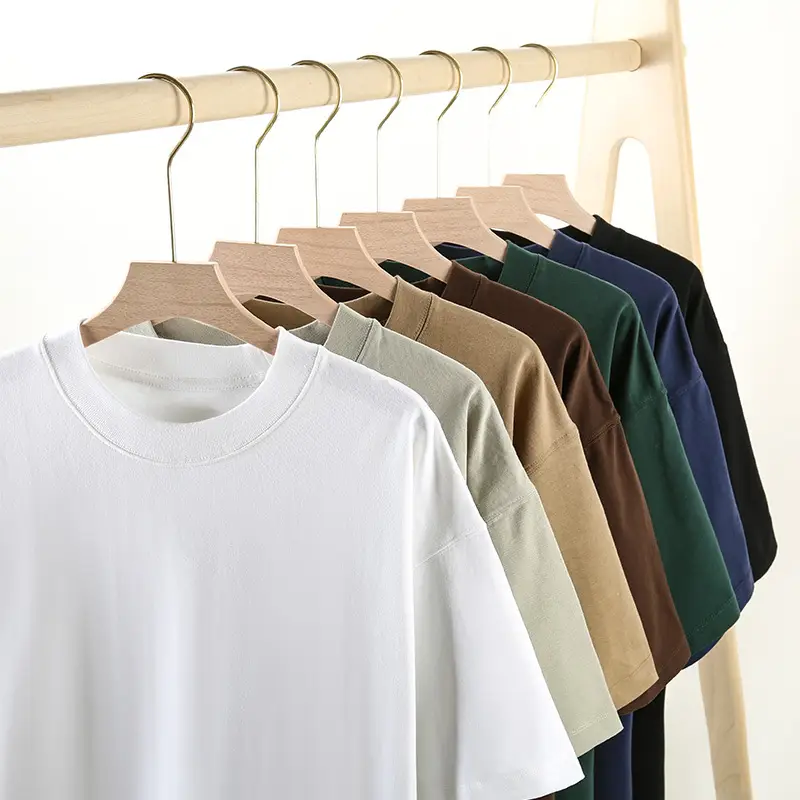 Heavyweight Cotton T-Shirt Men Loose Large 330g - Image 11
