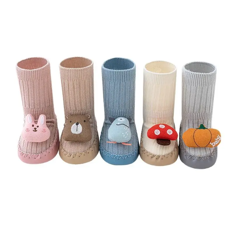 Baby Cartoon Socks & Shoes Blue Non-Slip Toddler