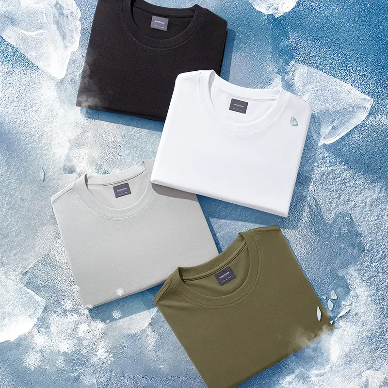 Men Olive Green Cotton T-Shirt Short Sleeve Summer Cool - Image 10