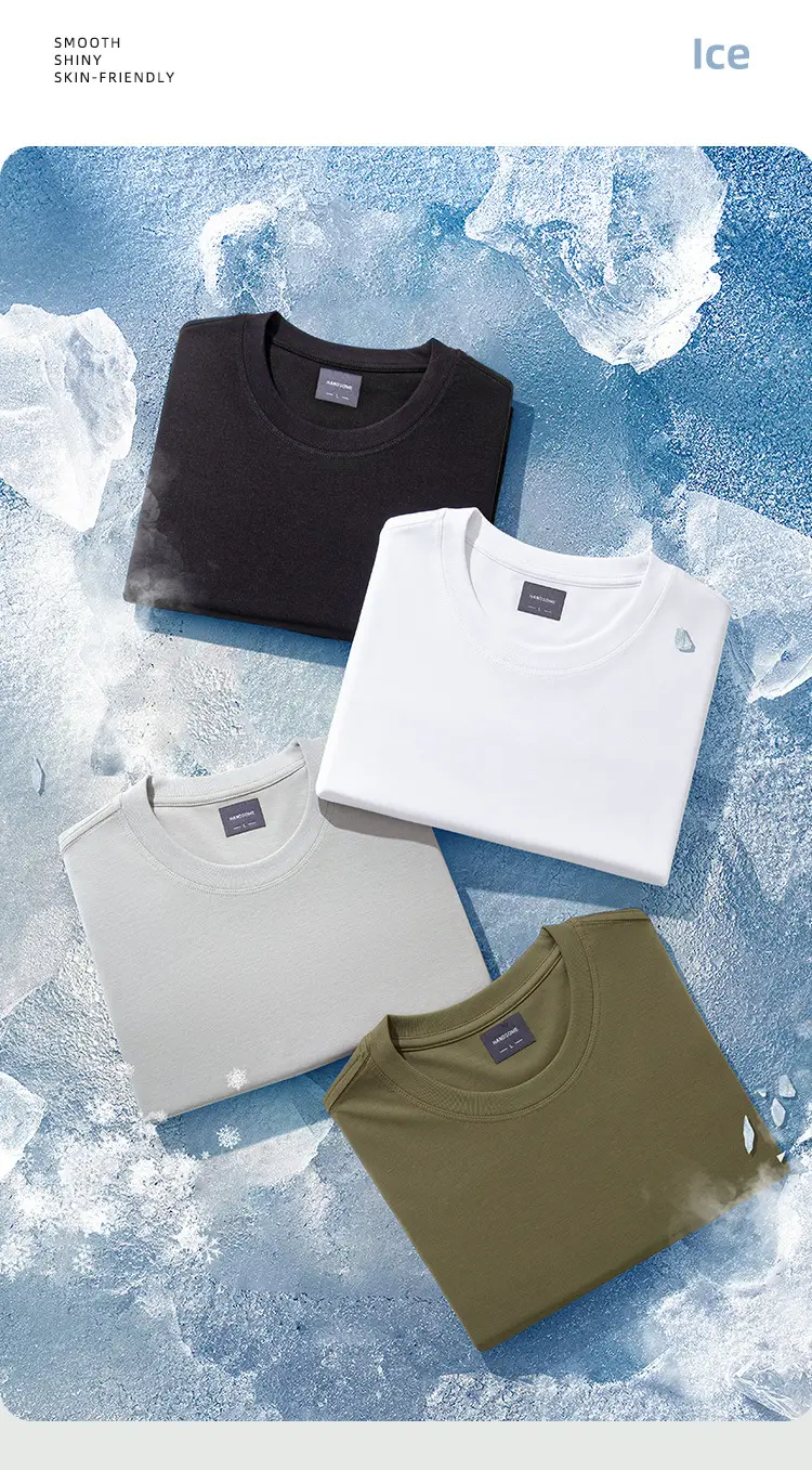 Men Olive Green Cotton T-Shirt Short Sleeve Summer Cool — feature 4
