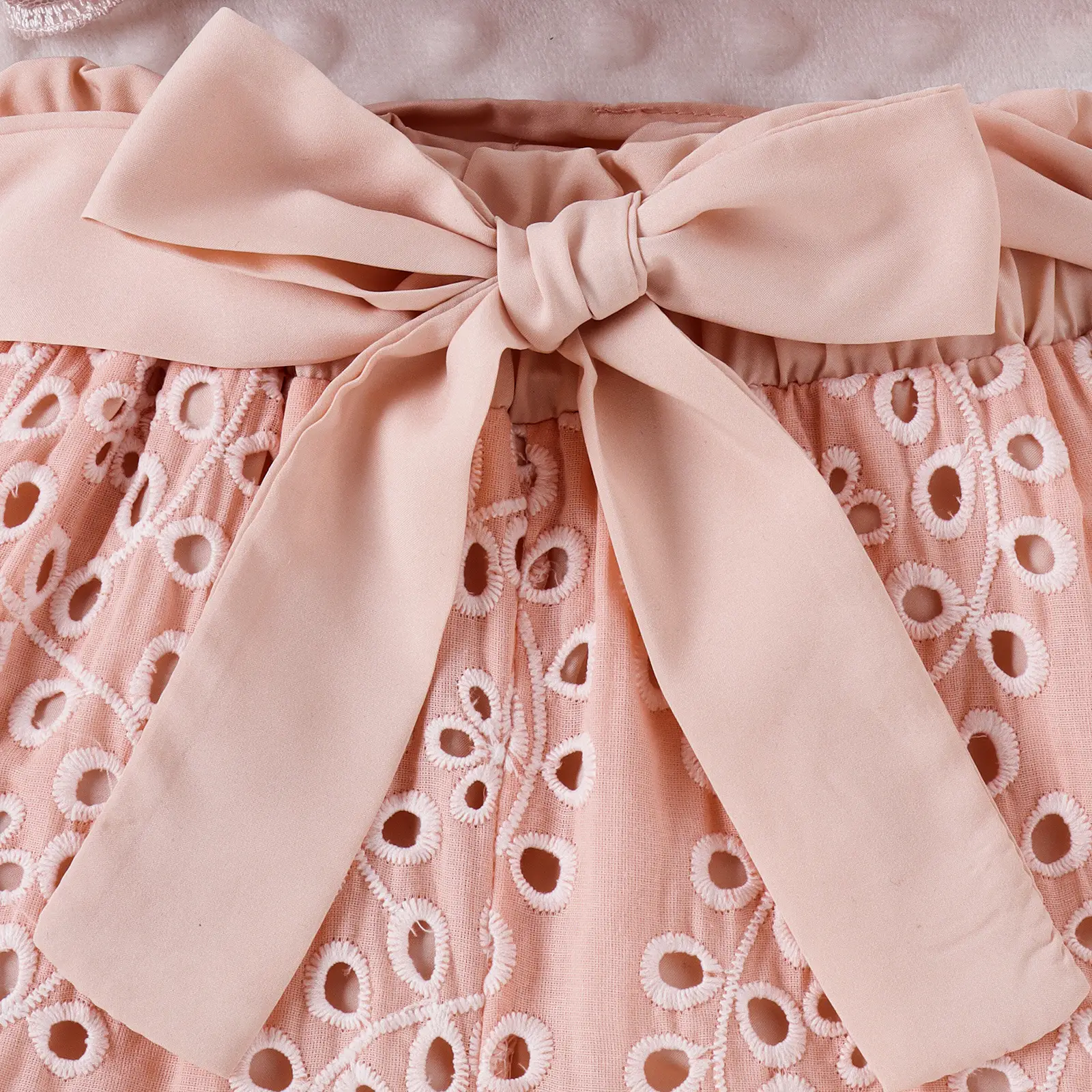 Baoxi Girls Lace Top & Hollow Shorts Set Pink - Image 8