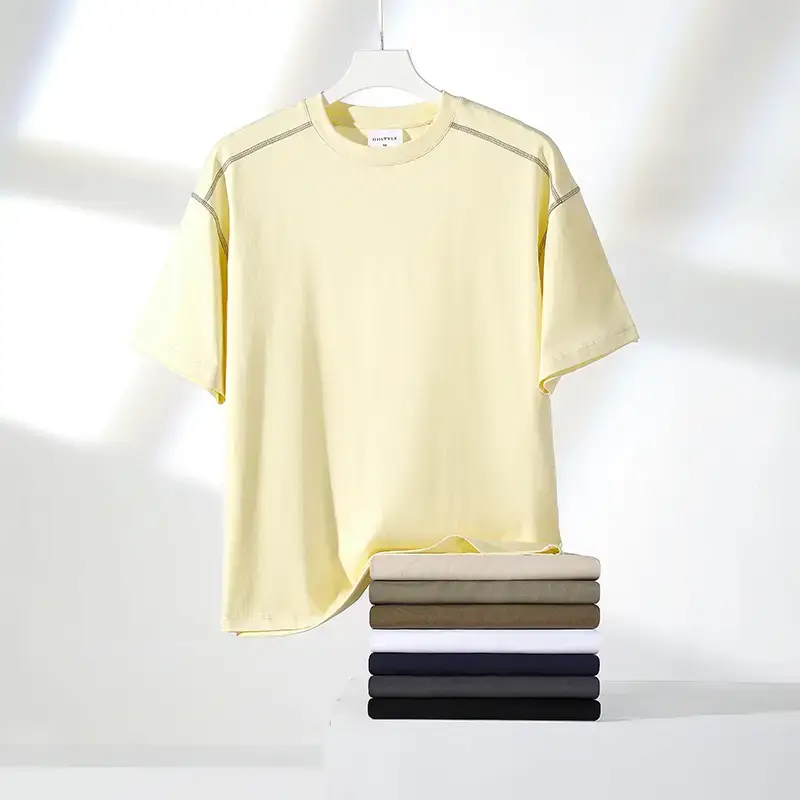 Men Black Cotton T-Shirt 250g Loose Fit