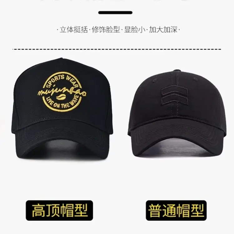 Men's Baseball Cap with High Crown & Wide Brim - Image 9