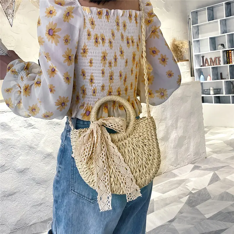 Women Straw Woven Shoulder Crossbody Bag 2026 - Image 5
