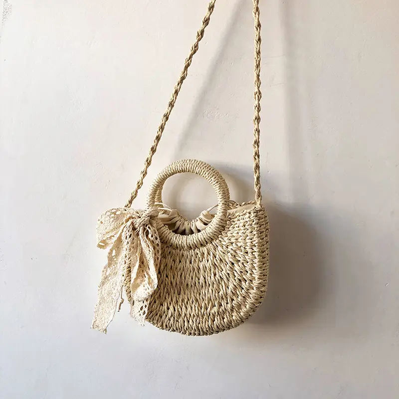 Women Straw Woven Shoulder Crossbody Bag 2026 - Image 2