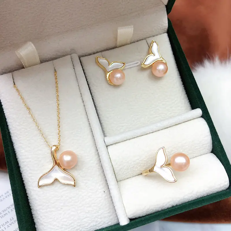 2024 Freshwater Pearl Earrings Set for Women - Image 2