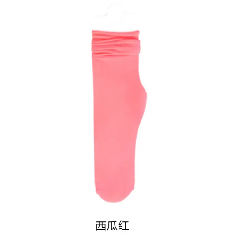 Ice Ice Socks Women's Spring and Summer Thin Stacked Socks Solid Color Mid-barrel Fashionable Curled Modal Ice Silk Online Shop Fashionable Socks