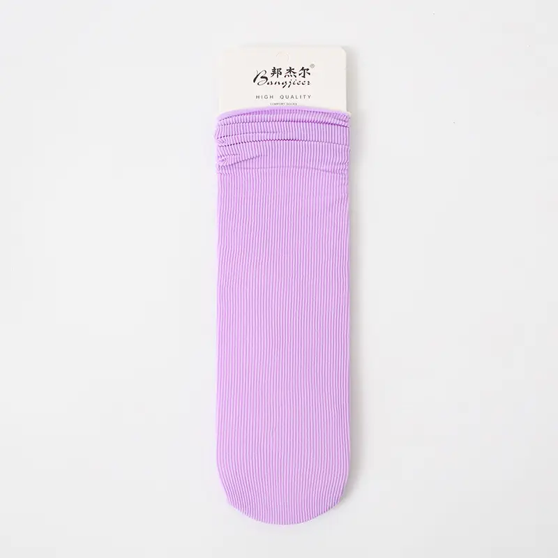 Ice Ice Socks Women's Spring and Summer Thin Stacked Socks Solid Color Mid-barrel Fashionable Curled Modal Ice Silk Online Shop Fashionable Socks