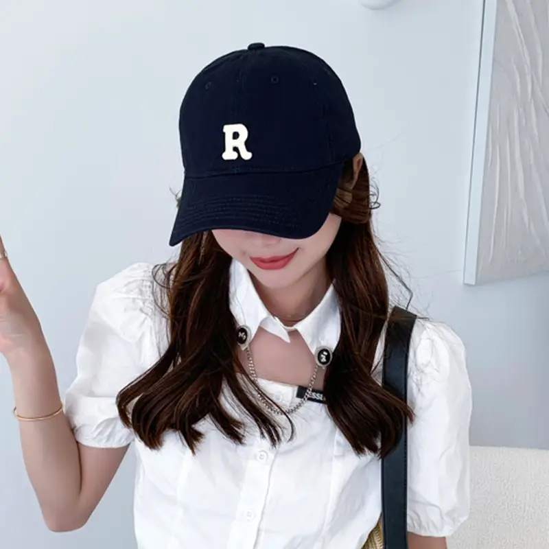 Women's Big Head Cap Navy Blue with R Logo — feature 11