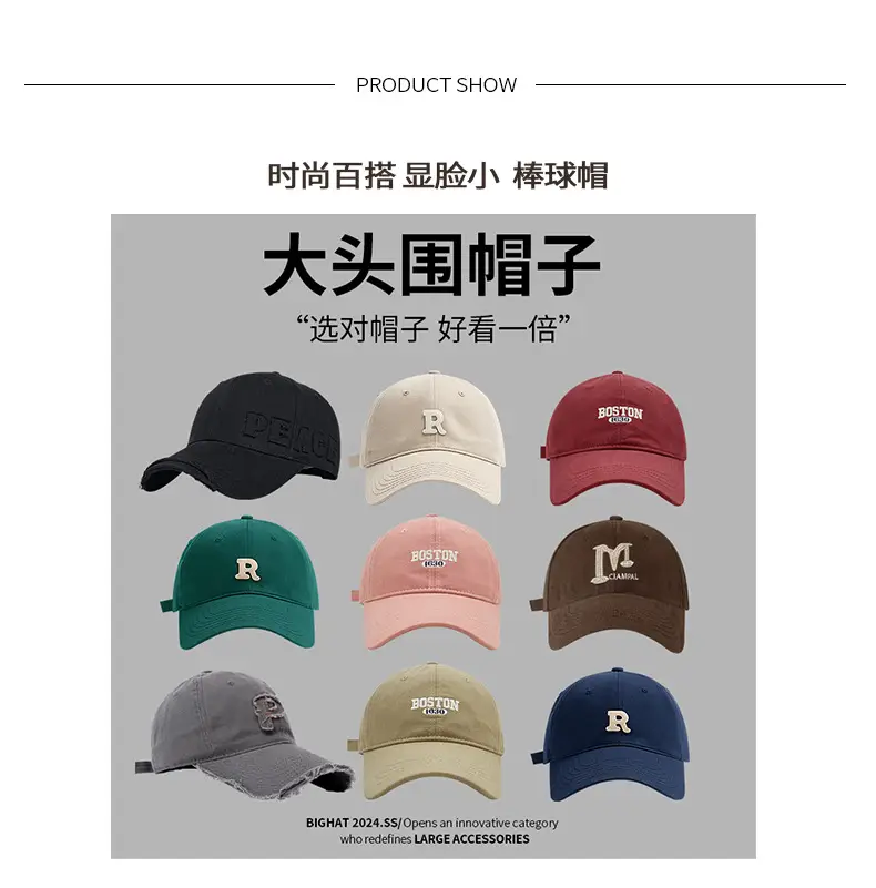 Women's Big Head Cap Navy Blue with R Logo — feature 4
