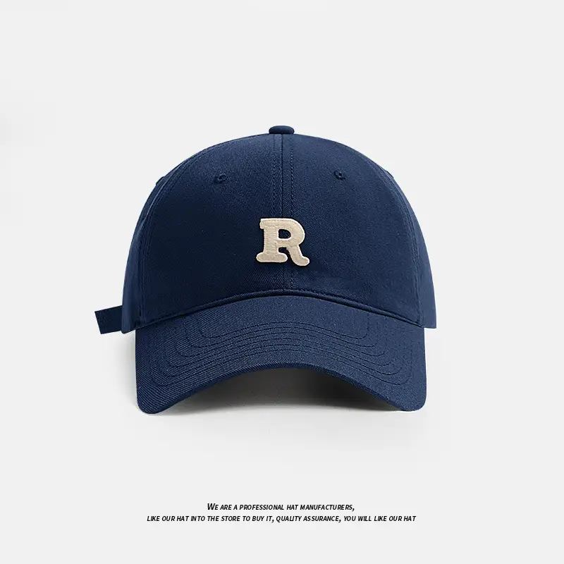 Women's Big Head Cap Navy Blue with R Logo - Image 6
