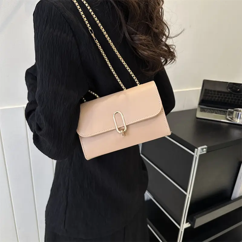 Women's Textured Shoulder Messenger Bag Brown 2024 - Image 8