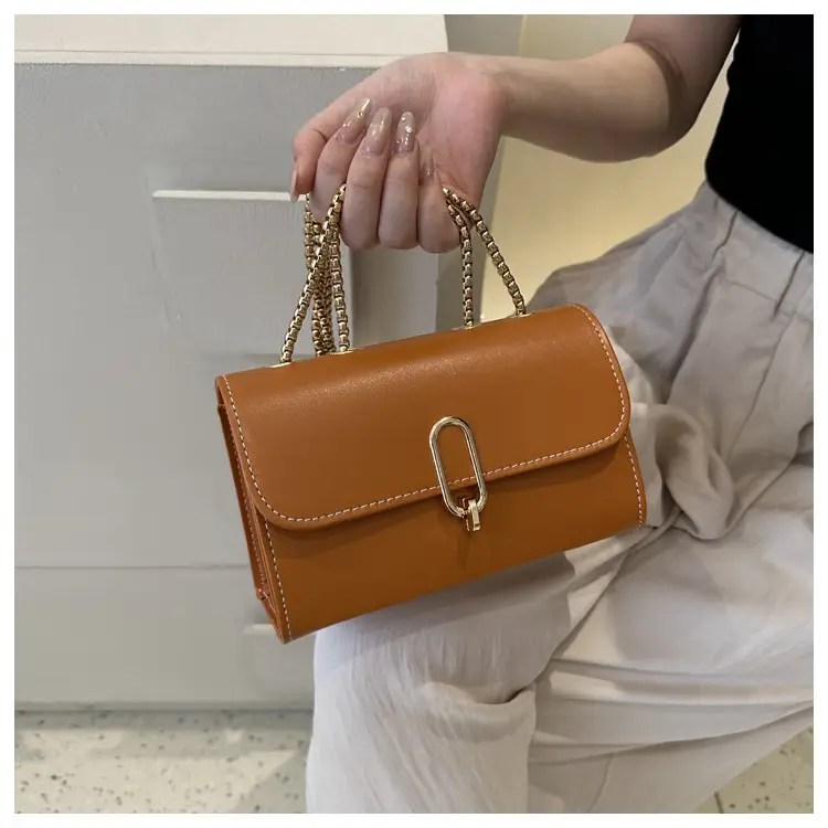 Women's Textured Shoulder Messenger Bag Brown 2024 — feature 8
