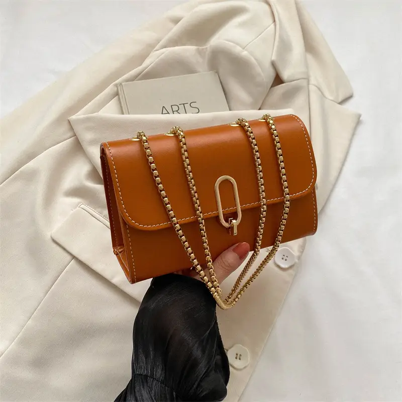 Women's Textured Shoulder Messenger Bag Brown 2024 - Image 5