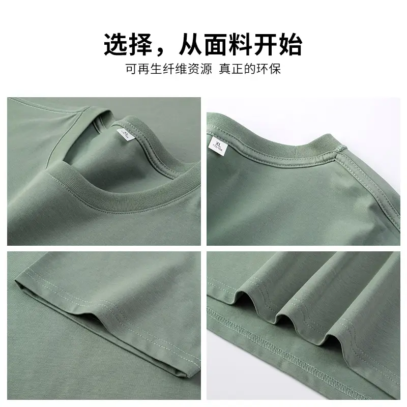 Men Blue 70% Cotton T-Shirt 210 - Image 10