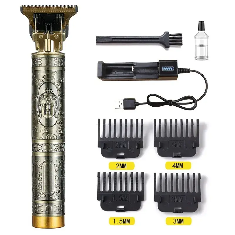 Rechargeable T9 Hair Clipper with 6 Blades - Image 22
