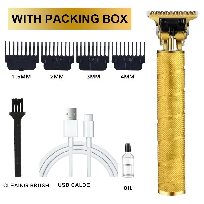 Rechargeable T9 Hair Clipper with 6 Blades - Image 29