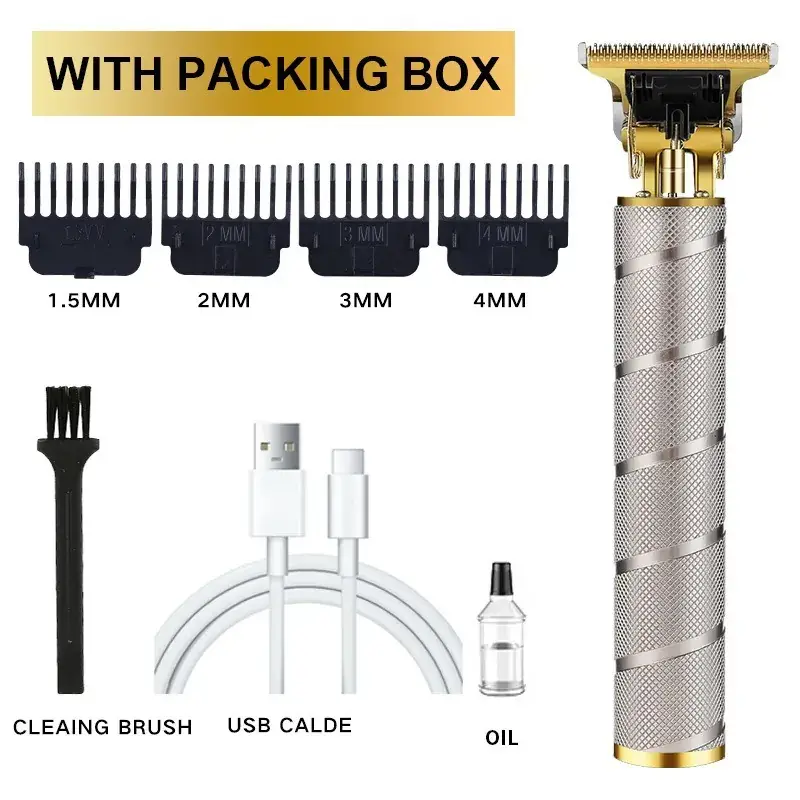 Rechargeable T9 Hair Clipper with 6 Blades - Image 30