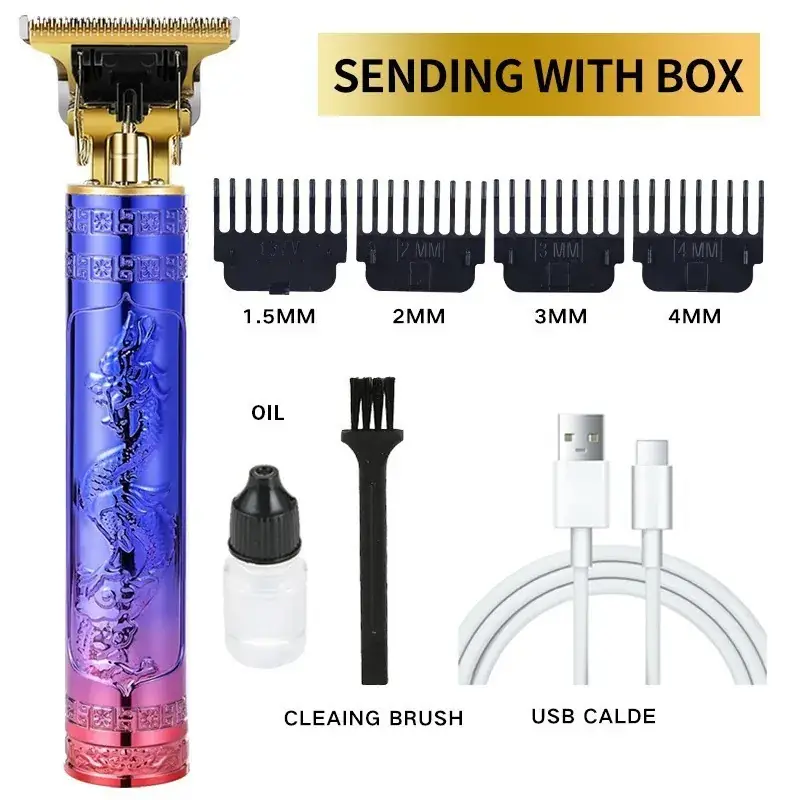 Rechargeable T9 Hair Clipper with 6 Blades - Image 32