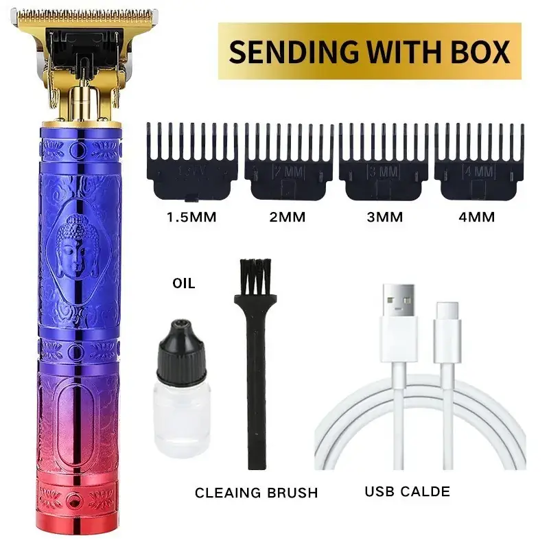 Rechargeable T9 Hair Clipper with 6 Blades - Image 33