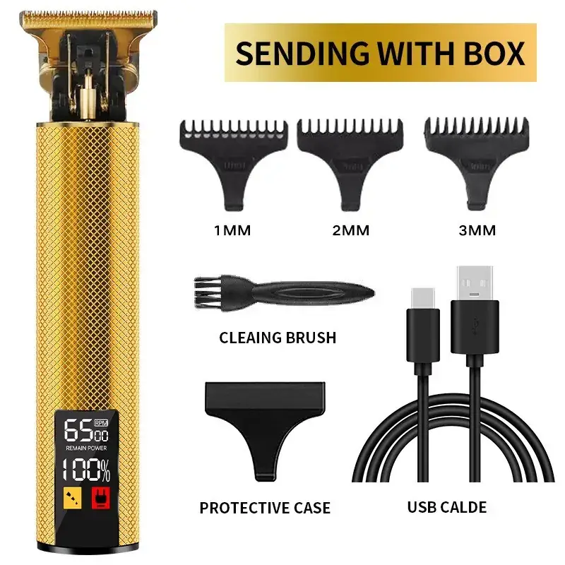 Rechargeable T9 Hair Clipper with 6 Blades - Image 41