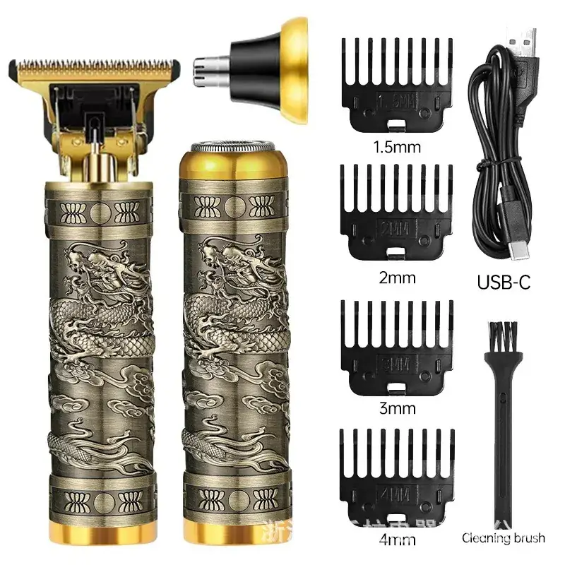 Rechargeable T9 Hair Clipper with 6 Blades - Image 44