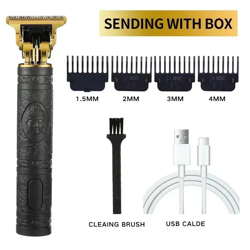 Rechargeable T9 Hair Clipper with 6 Blades - Image 7